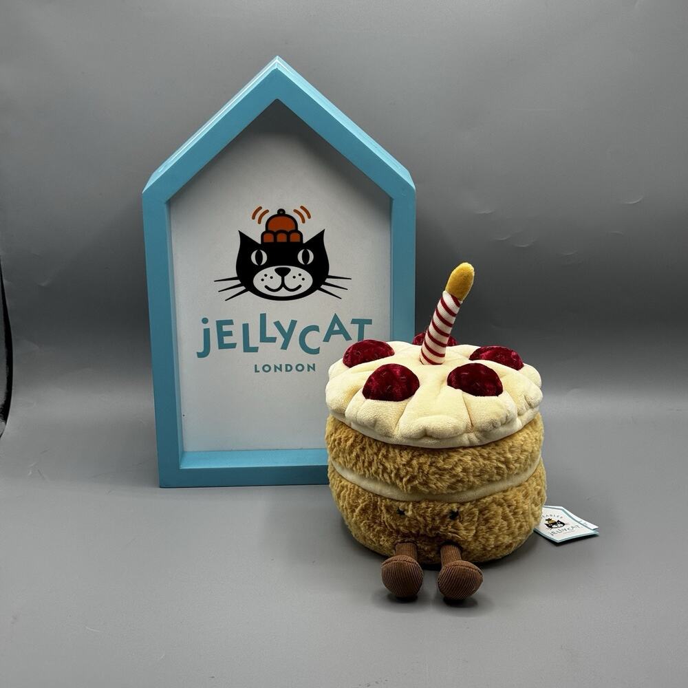 Jellycat Amuseables Birthday Cake Plush Authentic 7" US Seller New With Tags